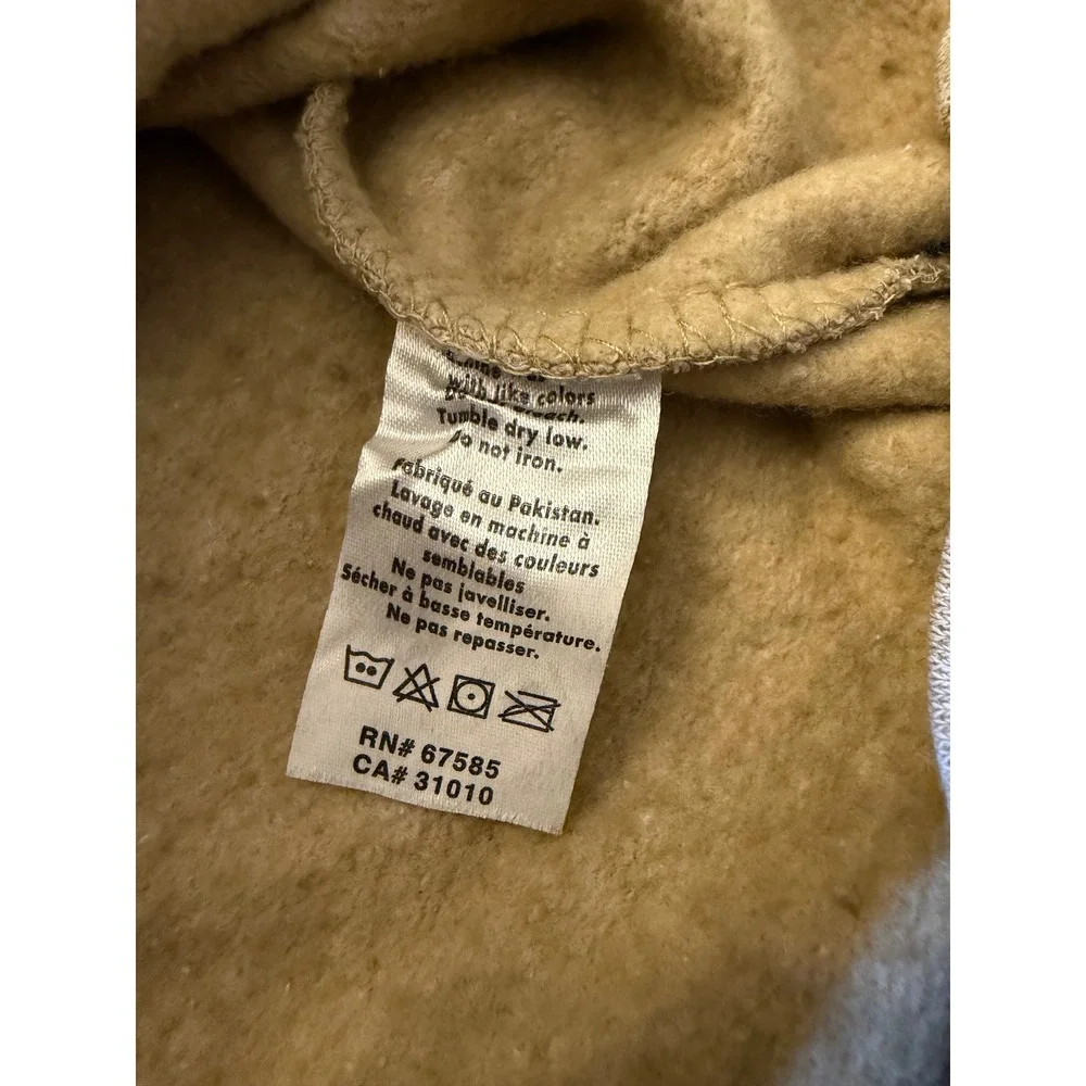 Volkswagen VW Bus Tapestry Patch Mineral Wash Hoodie Tan Mens XL RN 67585